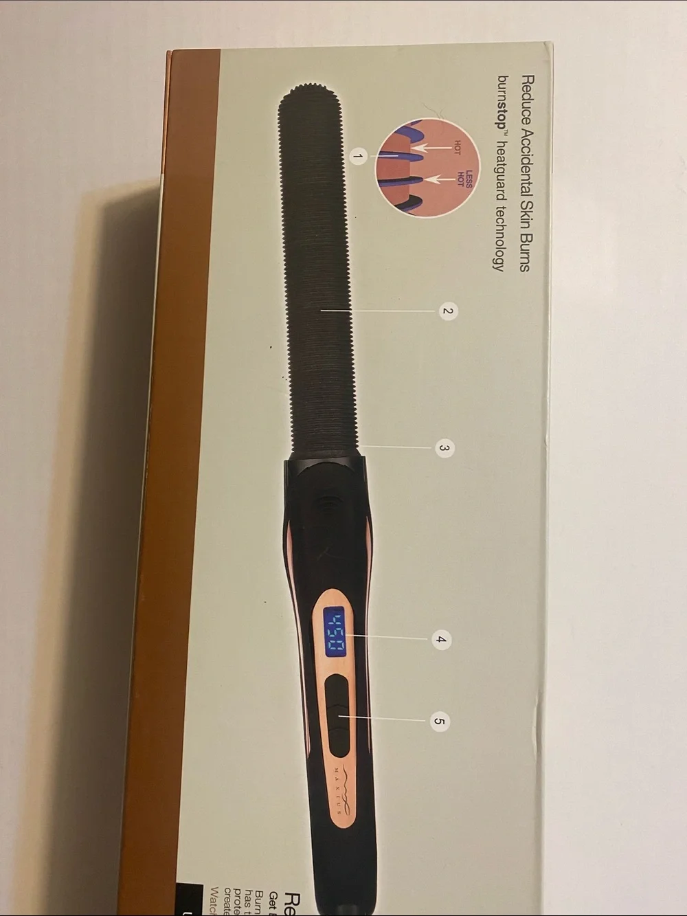 SafeCurl Silicone Curling Wand - Black & Rose Gold